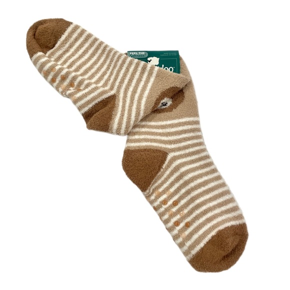 SNUGADOO Soft Fuzzy Non-Slip Character Kids Socks Bear & Panda 2-Pair Set NWT - Picture 6 of 7